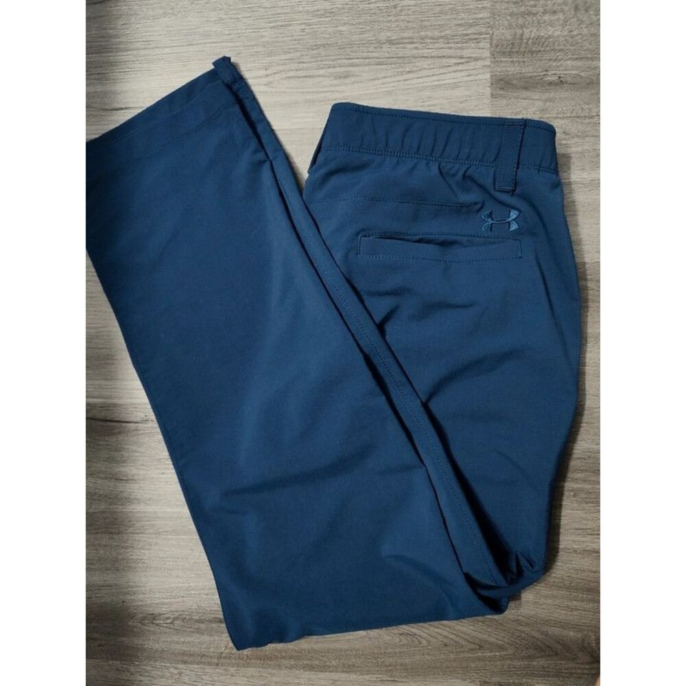 Under Armour Pants Men 36x32 Blue Golf khakis sport actiwear Stretch Performance